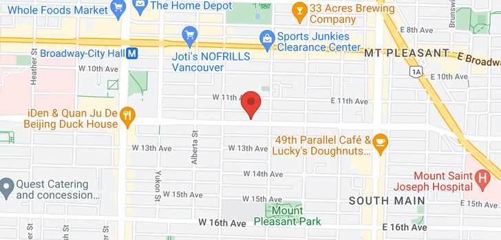map of 145 W 12TH AVENUE